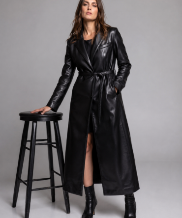 Baron Vintage Long Leather Coat