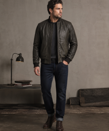 Voyager Suede Bomber Jacket