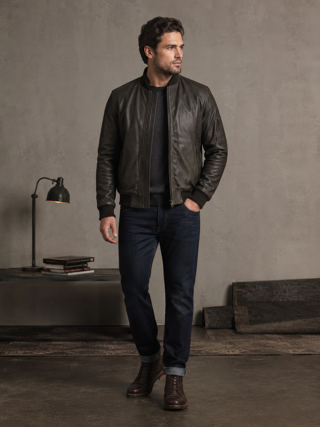 Voyager Suede Bomber Jacket